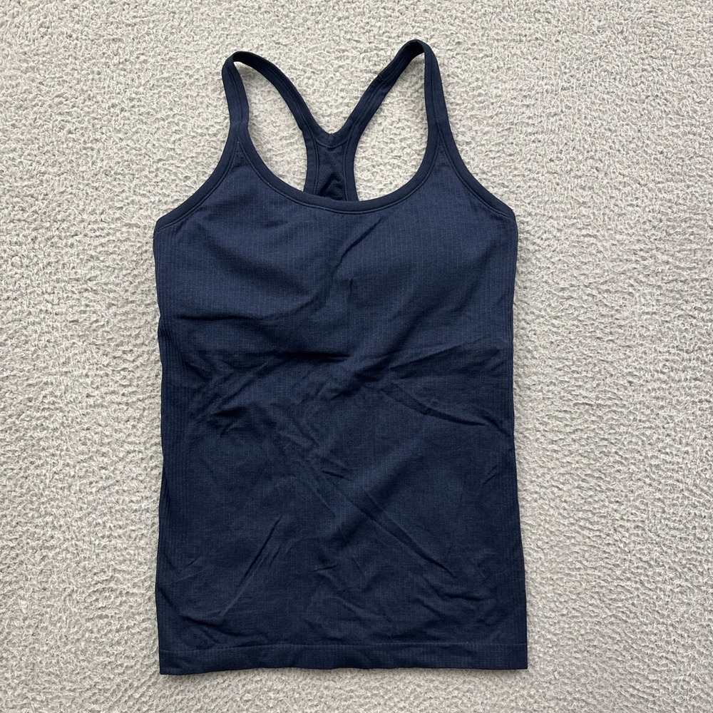 Lululemon Ebb To Street Tank Top Navy Blue Athletic Athleisure Women's 8